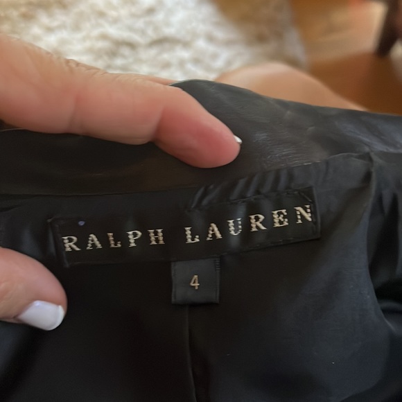 Ralph Laure  black leather snap dress silver hardware size 4 - Picture 5 of 6